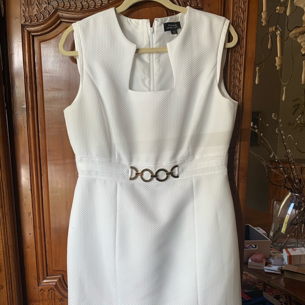 Tahari White Dress